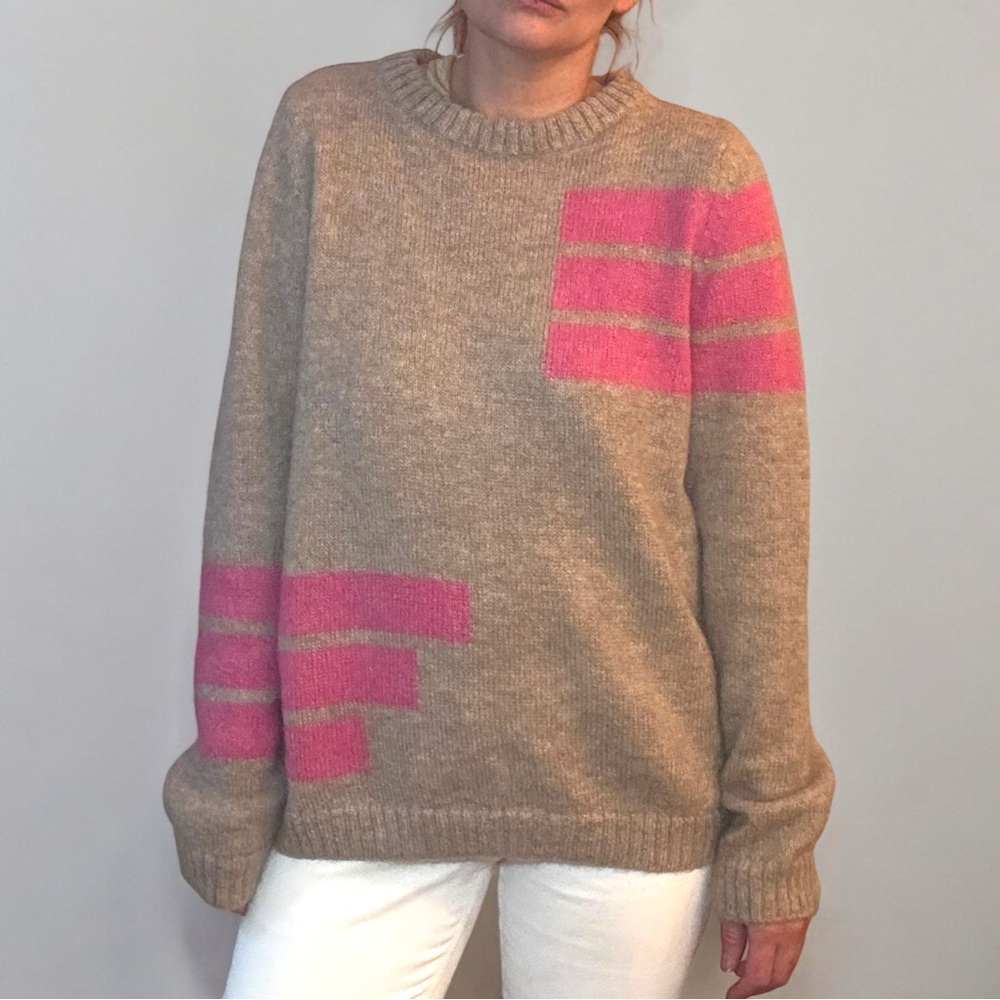 & Other Stories *Like New* Beige and Pink Women's Sweater
